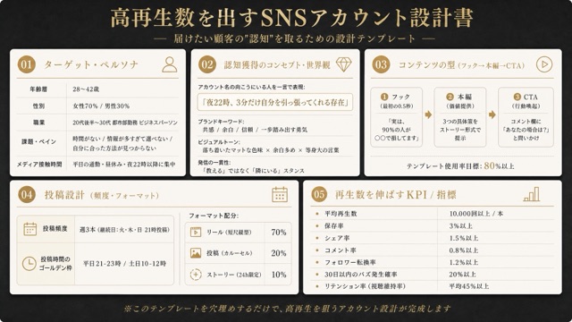 高再生数を生み出すSNSアカウント設計書